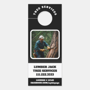 Affichette De Porte *~* QR Tree Services Porte Jack en bois