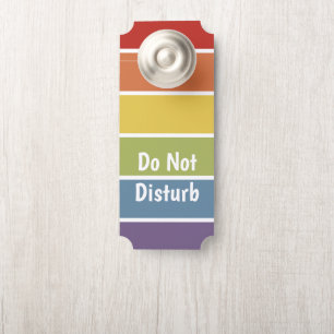 Affichette De Porte Rainbow Ne Disturbe Pas Couleur Muet Personnalisée