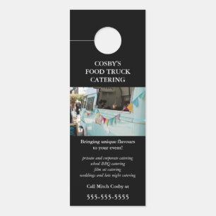 Affichette De Porte Restauration par camion alimentaire modifiable