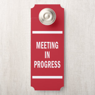 Affichette De Porte Réunion en cours