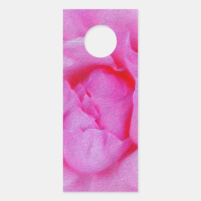 Affichette De Porte rose rose (Devant)