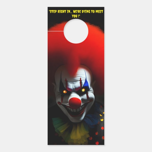 Affichette De Porte Sac d'effroi Clown déplaisant (Devant)