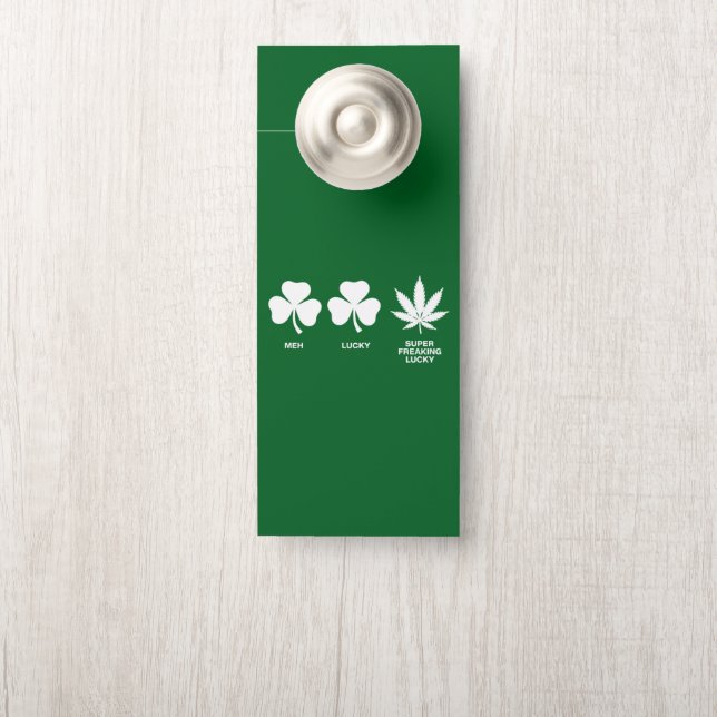 Affichette De Porte Saint Patricks Funny Party pour les gars (Sur le bouton)