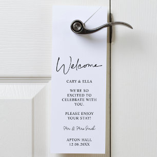 Affichette De Porte Salle personnalisée Réservé Minimaliste Mariage