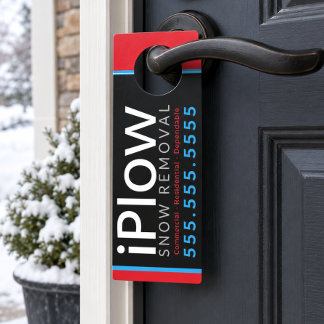 Affichette De Porte Service de déneigement Affaires de chasse-neige Pr