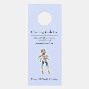 Affichette De Porte Service de nettoyage de maison pour filles de dess