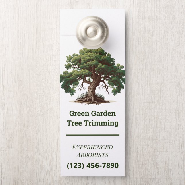 Affichette De Porte Service d'élagage d'arbres (Sur le bouton)