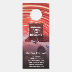 Affichette De Porte Services automobiles - Détail, audio et autres ser