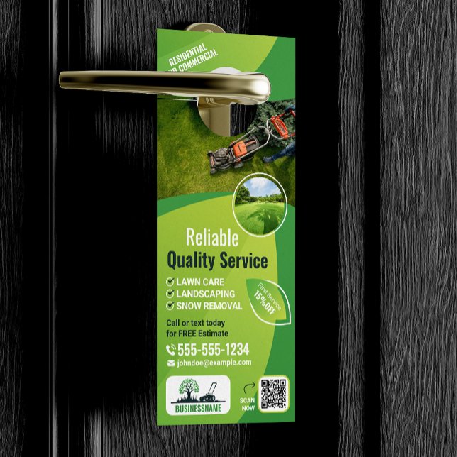 Affichette De Porte Services de jardinage et d'aménagement paysager po (Créateur téléchargé)