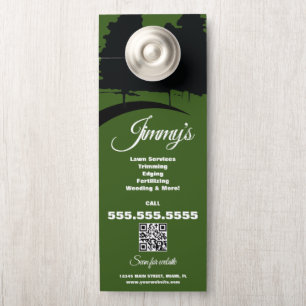Affichette De Porte Services de pelouse modernes LOGO d'arbre d'entrep