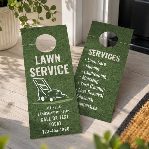 Affichette De Porte Services de tonte de pelouse