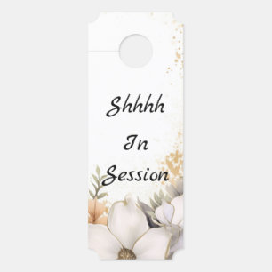 Affichette De Porte Shhh In Session Therapor Porte de bureau