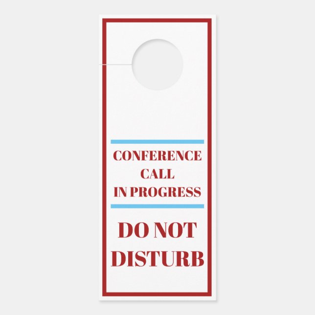 Affichette De Porte Signal de cintre - Appel de conférence en cours (Devant)
