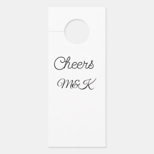 Affichette De Porte Simple ajout de nom minimal acclamations couple no