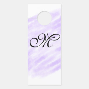 Affichette De Porte simple violet aquarelle éclaboussures pastel ajout