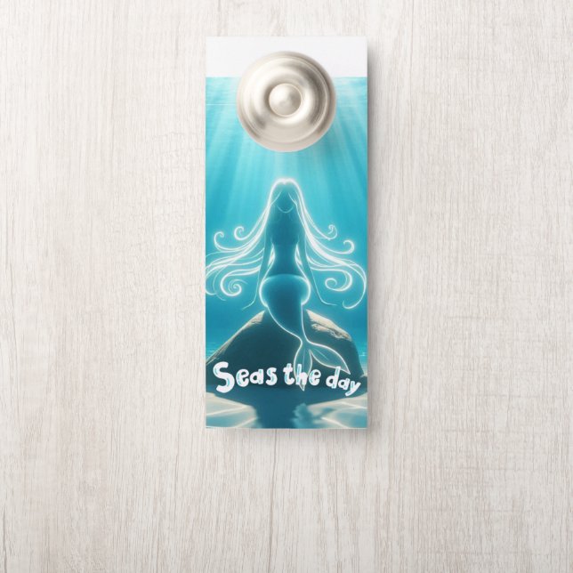 Affichette De Porte Sirène sous-marine éclairée (Sur le bouton)