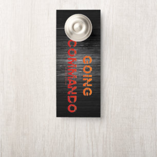 Affichette De Porte SlipperyJoe's Going Commando audacieuse lettre ora