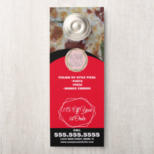 Affichette De Porte Spécialités de déjeuner de restaurant de pizza B