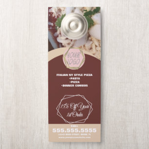 Affichette De Porte Spécialités de déjeuner de restaurant de pizza pou