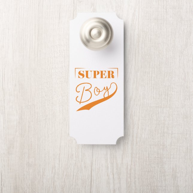 Affichette De Porte Super Boy (Sur le bouton)