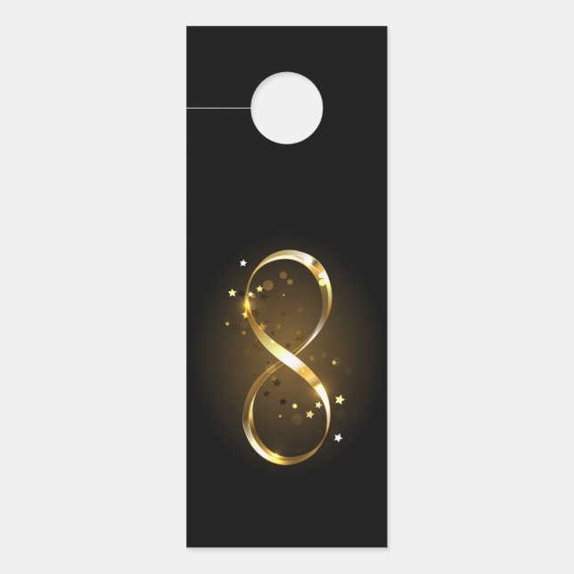 Affichette De Porte Symbole d'infini doré (Devant)