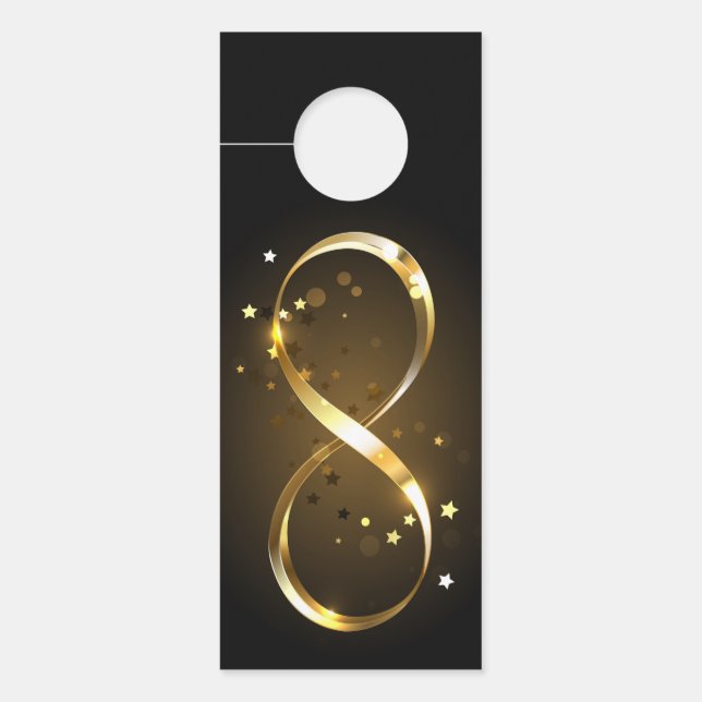Affichette De Porte Symbole d'infini doré (Devant)