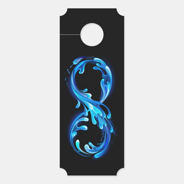 Affichette De Porte Symbole Infini d'Eau Claire Froide (Devant)