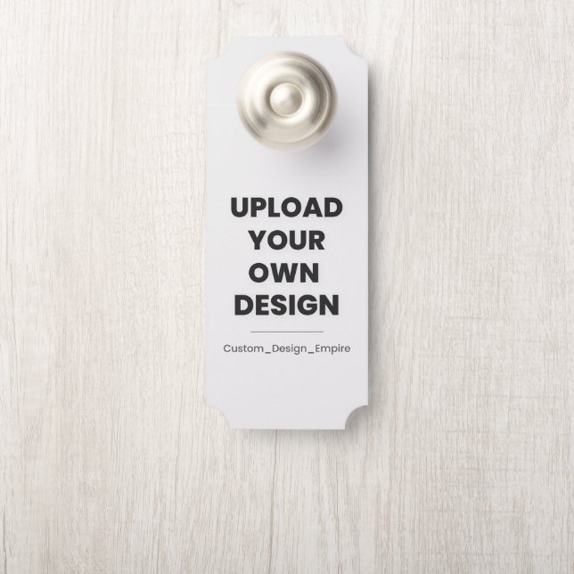 Affichette De Porte Téléchargez votre propre conception ici | Modèle p (Sur le bouton)
