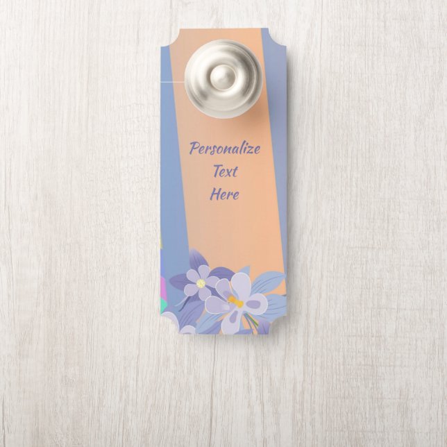 Affichette De Porte Tendance & Jolie Fleurs Lilac Elégante Chambre (Sur le bouton)