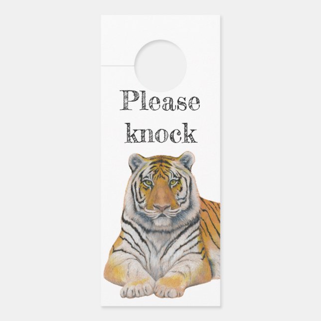 Affichette De Porte Tigre (Devant)
