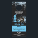 Affichette De Porte Toit de lavage à pression professionnel<br><div class="desc">Conception de carte de visite professionnel - Argent à laver la pression et l'effet de jet d'eau de parties scintillant pour vos services de lavage de pression</div>