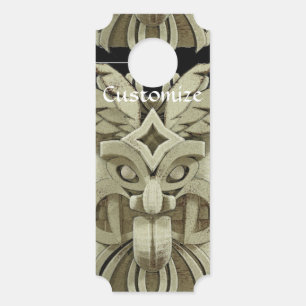 Affichette De Porte Tonnerre sculpté Tiki