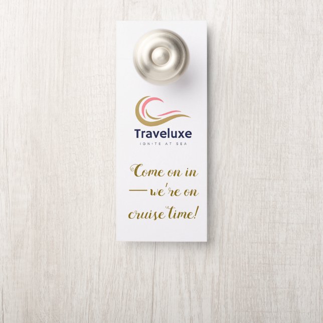 Affichette De Porte Traveluxe Ignite at Sea Small Door Hanger (Sur le bouton)