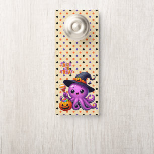 Affichette De Porte Trick or Treat Pieuvre Halloween 