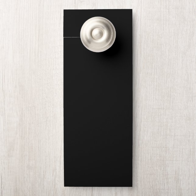Affichette De Porte Un fond texturé noir foncé uni remplit (Sur le bouton)