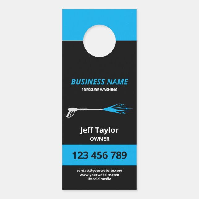 Affichette De Porte Usine de lavage à pression professionnelle (Devant)