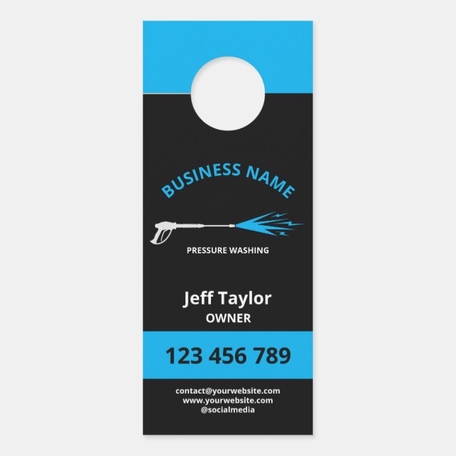 Affichette De Porte Usine de lavage à pression professionnelle (Devant)