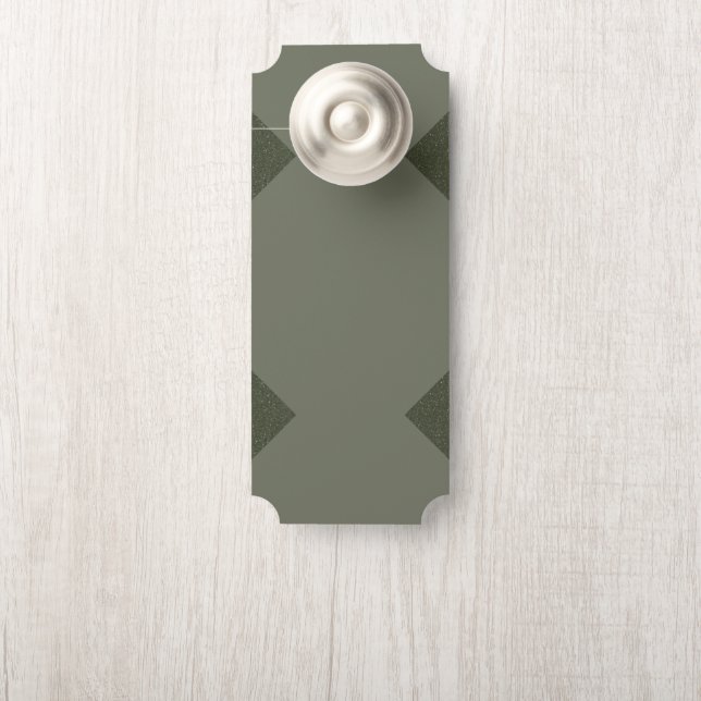 Affichette de porte vert Moss personnalisé (Sur le bouton)