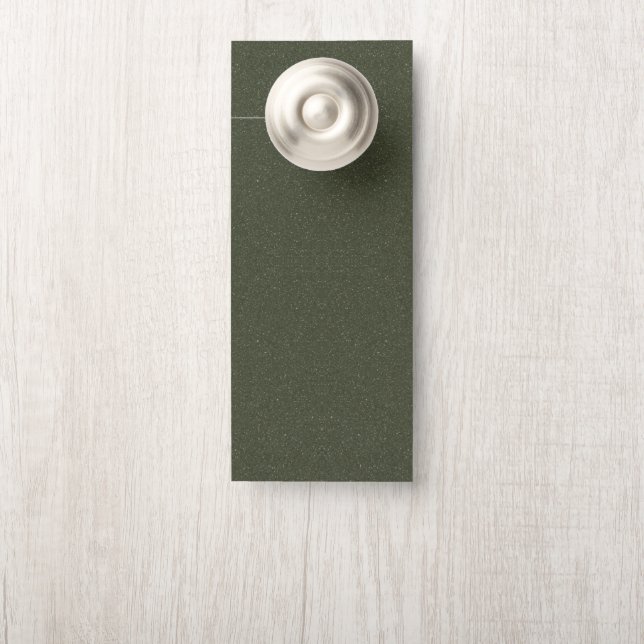 Affichette de porte vert mousse texturé - personna (Sur le bouton)