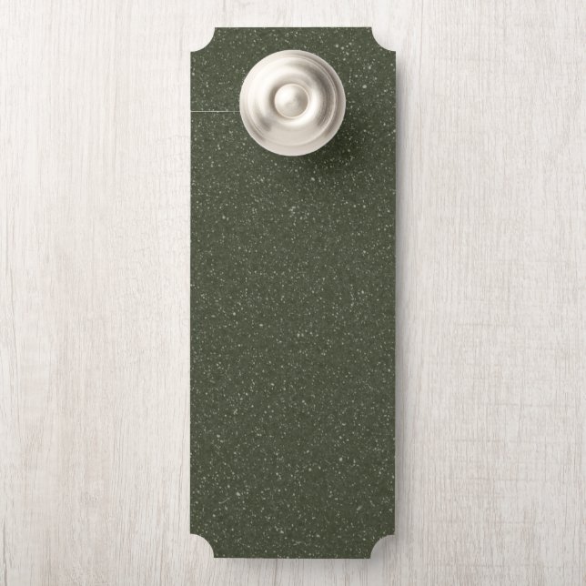 Affichette de porte vert texturé personnalisable (Sur le bouton)