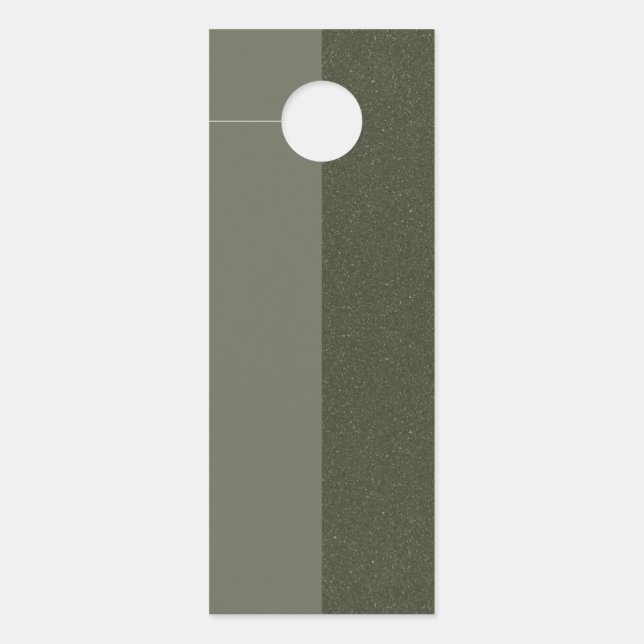 Affichette de porte vertical à deux tons vert mous (Devant)