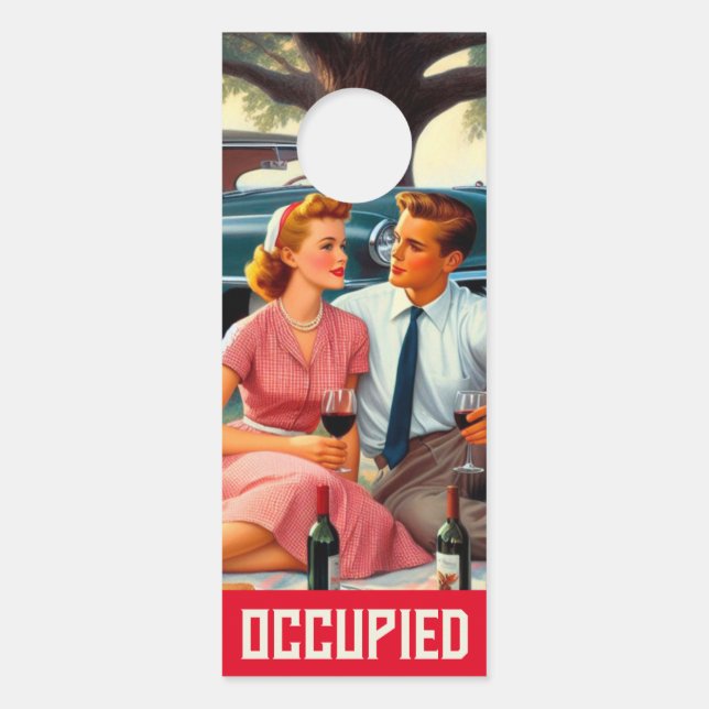 affichette de porte vintage cool (Devant)