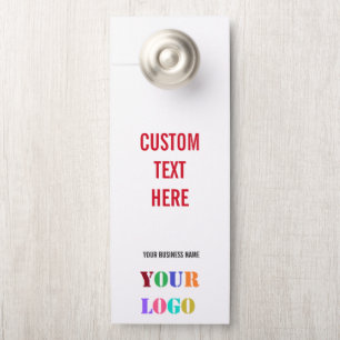 Affichette De Porte Votre logo d'entreprise Nom Texte personnalisé por