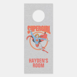 Affichette De Porte Vrai Vintage Supergirl Flying Graphic