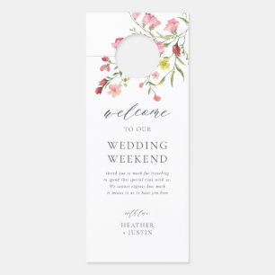 Affichette De Porte Whimsical Fleur sauvage Garden Wedding Ne Disturb
