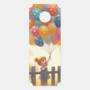 Affichette De Porte Whimsical/mignon ballon art