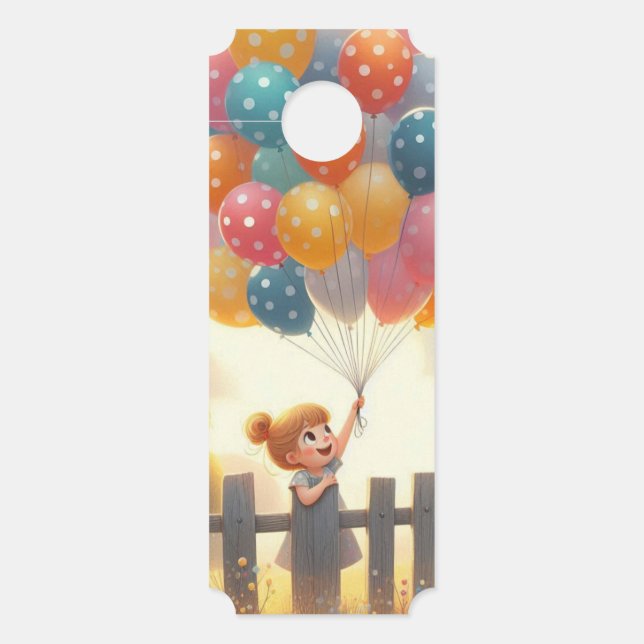 Affichette De Porte Whimsical/mignon ballon art (Devant)