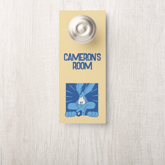 Affichette De Porte WILE E. COYOTE™ Shocked Expression (Sur le bouton)