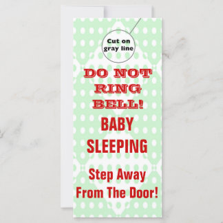 Affichettes de porte de bébé dormant humoristique