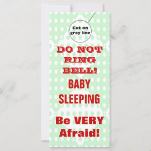 Affichettes de porte de bébé dormant humoristique